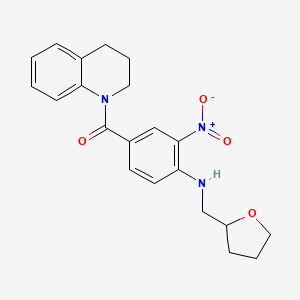 3,4-dihydro-2H-quinolin-1-yl-[3-nitro-4-(oxolan-2-ylmethylamino)phenyl]methanone