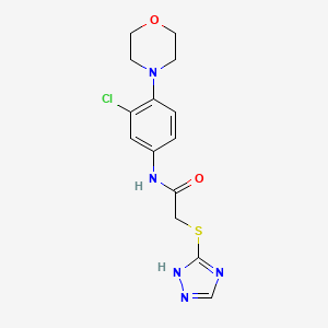 N-[3-chloro-4-(4-morpholinyl)phenyl]-2-(4H-1,2,4-triazol-3-ylthio)acetamide