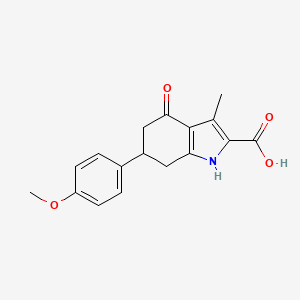 6-(4-methoxyphenyl)-3-methyl-4-oxo-4,5,6,7-tetrahydro-1H-indole-2-carboxylic acid