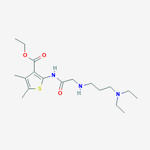 molecular formula C18H31N3O3S B421344 ethyl 2-({N-[3-(diethylamino)propyl]glycyl}amino)-4,5-dimethylthiophene-3-carboxylate CAS No. 297761-67-2