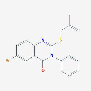 6-bromo-2-[(2-methyl-2-propen-1-yl)thio]-3-phenyl-4(3H)-quinazolinone