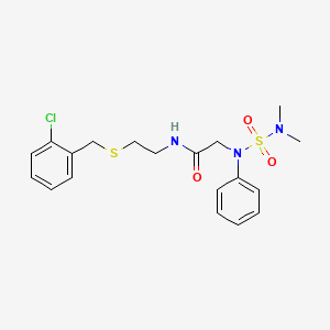 N-(2-{[(2-CHLOROPHENYL)METHYL]SULFANYL}ETHYL)-2-[(DIMETHYLSULFAMOYL)(PHENYL)AMINO]ACETAMIDE