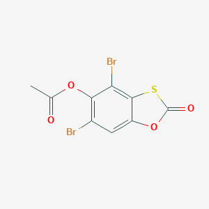 4,6-Dibromo-2-oxo-1,3-benzoxathiol-5-yl acetate