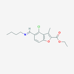 molecular formula C17H20ClNO3 B421346 ethyl 5-[(E)-(butylimino)methyl]-4-chloro-3-methyl-1-benzofuran-2-carboxylate CAS No. 330973-44-9