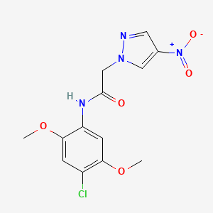 N-(4-chloro-2,5-dimethoxyphenyl)-2-(4-nitro-1H-pyrazol-1-yl)acetamide