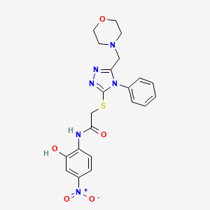 N-(2-hydroxy-4-nitrophenyl)-2-{[5-(4-morpholinylmethyl)-4-phenyl-4H-1,2,4-triazol-3-yl]thio}acetamide