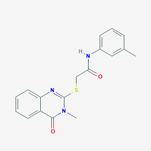 2-[(3-methyl-4-oxo-3,4-dihydro-2-quinazolinyl)thio]-N-(3-methylphenyl)acetamide