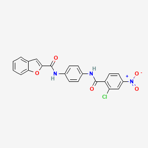 N-{4-[(2-chloro-4-nitrobenzoyl)amino]phenyl}-1-benzofuran-2-carboxamide