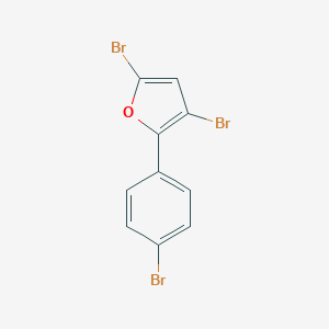 molecular formula C10H5Br3O B421355 3,5-Dibromo-2-(4-bromophenyl)furan 