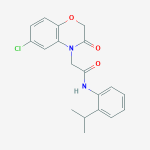 2-(6-CHLORO-3-OXO-3,4-DIHYDRO-2H-1,4-BENZOXAZIN-4-YL)-N-[2-(PROPAN-2-YL)PHENYL]ACETAMIDE