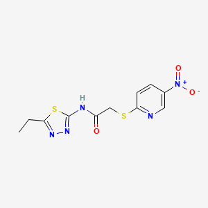 N-(5-ethyl-1,3,4-thiadiazol-2-yl)-2-[(5-nitro-2-pyridinyl)thio]acetamide