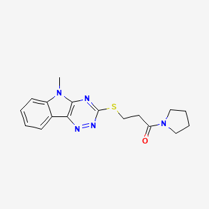 5-methyl-3-{[3-oxo-3-(1-pyrrolidinyl)propyl]thio}-5H-[1,2,4]triazino[5,6-b]indole