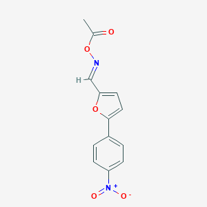 molecular formula C13H10N2O5 B421358 (E)-{[5-(4-NITROPHENYL)FURAN-2-YL]METHYLIDENE}AMINO ACETATE 