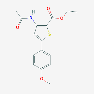 molecular formula C16H17NO4S B421359 Ethyl 3-(acetylamino)-5-(4-methoxyphenyl)-2-thiophenecarboxylate 