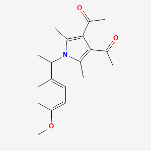 1-{4-ACETYL-1-[1-(4-METHOXYPHENYL)ETHYL]-2,5-DIMETHYL-1H-PYRROL-3-YL}-1-ETHANONE