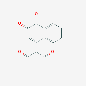 molecular formula C15H12O4 B421363 4-(2,4-Dioxopentan-3-yl)naphthalene-1,2-dione 