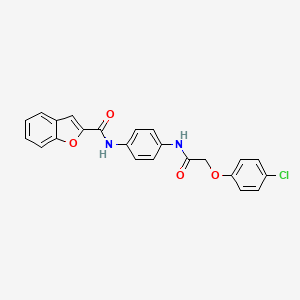 N-(4-{[2-(4-chlorophenoxy)acetyl]amino}phenyl)-1-benzofuran-2-carboxamide