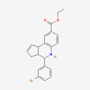 molecular formula C21H20BrNO2 B4213638 ethyl 4-(3-bromophenyl)-3a,4,5,9b-tetrahydro-3H-cyclopenta[c]quinoline-8-carboxylate 