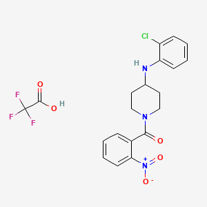 [4-(2-Chloroanilino)piperidin-1-yl]-(2-nitrophenyl)methanone;2,2,2-trifluoroacetic acid