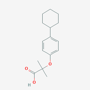 molecular formula C16H22O3 B421368 2-(4-Cyclohexylphenoxy)-2-methylpropanoic acid 