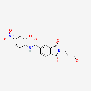 N-(2-methoxy-4-nitrophenyl)-2-(3-methoxypropyl)-1,3-dioxo-5-isoindolinecarboxamide