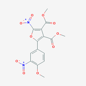 molecular formula C15H12N2O10 B421371 Dimethyl 2-nitro-5-{3-nitro-4-methoxyphenyl}-3,4-furandicarboxylate 