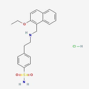 molecular formula C21H25ClN2O3S B4213718 4-(2-{[(2-Ethoxy-1-naphthyl)methyl]amino}ethyl)benzenesulfonamide 