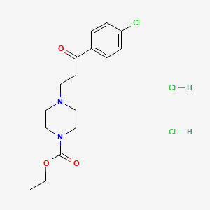 Ethyl 4-[3-(4-chlorophenyl)-3-oxopropyl]piperazine-1-carboxylate;dihydrochloride