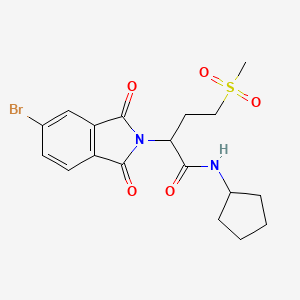 2-(5-bromo-1,3-dioxo-1,3-dihydro-2H-isoindol-2-yl)-N-cyclopentyl-4-(methylsulfonyl)butanamide