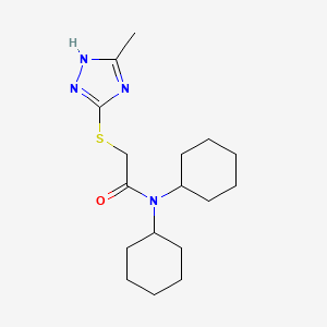 N~1~,N~1~-DICYCLOHEXYL-2-[(5-METHYL-4H-1,2,4-TRIAZOL-3-YL)SULFANYL]ACETAMIDE