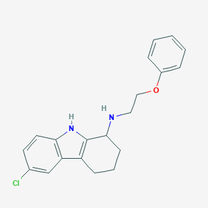molecular formula C20H21ClN2O B421380 6-chloro-N-(2-phenoxyethyl)-2,3,4,9-tetrahydro-1H-carbazol-1-amine 
