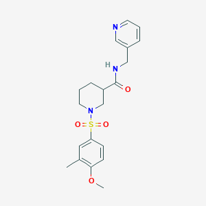 molecular formula C20H25N3O4S B4213822 1-(4-METHOXY-3-METHYLBENZENESULFONYL)-N-[(PYRIDIN-3-YL)METHYL]PIPERIDINE-3-CARBOXAMIDE 