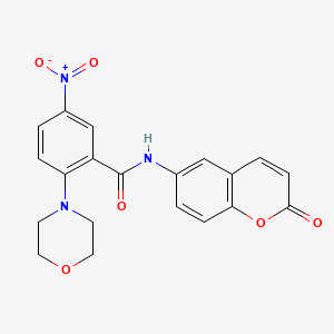 2-(4-morpholinyl)-5-nitro-N-(2-oxo-2H-chromen-6-yl)benzamide