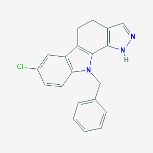 molecular formula C20H16ClN3 B421387 10-Benzyl-7-chloro-2,4,5,10-tetrahydropyrazolo[3,4-a]carbazole CAS No. 310447-16-6