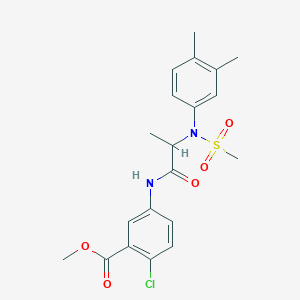 methyl 2-chloro-5-{[N-(3,4-dimethylphenyl)-N-(methylsulfonyl)alanyl]amino}benzoate