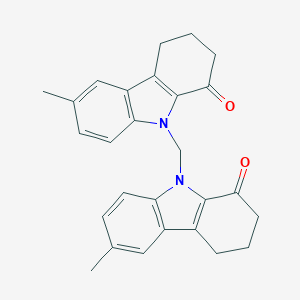 molecular formula C27H26N2O2 B421389 6-methyl-9-[(6-methyl-1-oxo-1,2,3,4-tetrahydro-9H-carbazol-9-yl)methyl]-2,3,4,9-tetrahydro-1H-carbazol-1-one 
