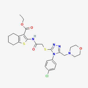 ethyl 2-[({[4-(4-chlorophenyl)-5-(4-morpholinylmethyl)-4H-1,2,4-triazol-3-yl]thio}acetyl)amino]-4,5,6,7-tetrahydro-1-benzothiophene-3-carboxylate