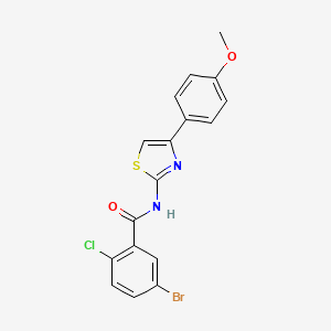 5-bromo-2-chloro-N-[4-(4-methoxyphenyl)-1,3-thiazol-2-yl]benzamide