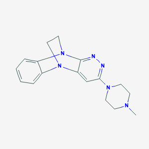 molecular formula C17H20N6 B421393 3-(4-Methyl-1-piperazinyl)-5,10-dihydro-5,10-ethanopyridazino[3,4-b]quinoxaline 