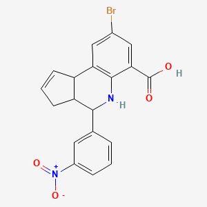 molecular formula C19H15BrN2O4 B4213951 8-bromo-4-(3-nitrophenyl)-3a,4,5,9b-tetrahydro-3H-cyclopenta[c]quinoline-6-carboxylic acid 