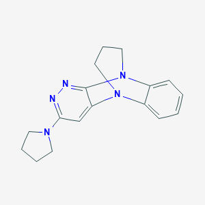 molecular formula C17H19N5 B421396 3-(1-Pyrrolidinyl)-5,10-dihydro-5,10-propanopyridazino[3,4-b]quinoxaline 