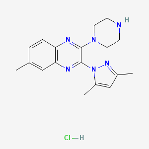 3-(3,5-Dimethylpyrazol-1-yl)-6-methyl-2-piperazin-1-ylquinoxaline;hydrochloride