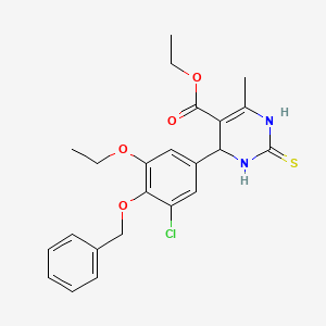 ethyl 4-[4-(benzyloxy)-3-chloro-5-ethoxyphenyl]-6-methyl-2-thioxo-1,2,3,4-tetrahydro-5-pyrimidinecarboxylate