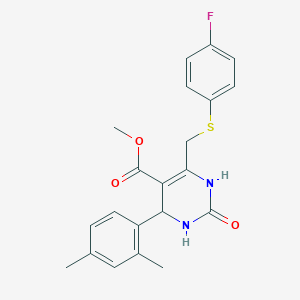 Methyl 4-(2,4-dimethylphenyl)-6-{[(4-fluorophenyl)sulfanyl]methyl}-2-oxo-1,2,3,4-tetrahydropyrimidine-5-carboxylate