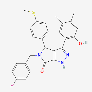 5-(4-fluorobenzyl)-3-(2-hydroxy-4,5-dimethylphenyl)-4-[4-(methylthio)phenyl]-4,5-dihydropyrrolo[3,4-c]pyrazol-6(1H)-one