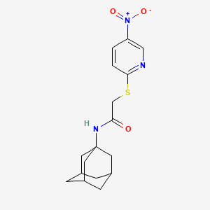 molecular formula C17H21N3O3S B4213998 N-1-adamantyl-2-[(5-nitro-2-pyridinyl)thio]acetamide 