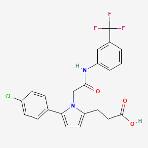 3-[5-(4-chlorophenyl)-1-(2-oxo-2-{[3-(trifluoromethyl)phenyl]amino}ethyl)-1H-pyrrol-2-yl]propanoic acid