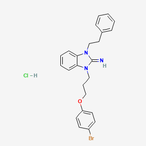 1-[3-(4-bromophenoxy)propyl]-3-(2-phenylethyl)-1,3-dihydro-2H-benzimidazol-2-imine hydrochloride