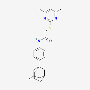 N-[4-(1-adamantyl)phenyl]-2-[(4,6-dimethyl-2-pyrimidinyl)thio]acetamide