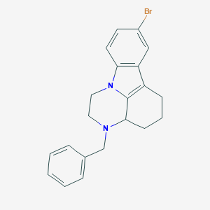 molecular formula C21H21BrN2 B421406 3-Benzyl-8-bromo-2,3,3a,4,5,6-hexahydro-1H-pyrazino[3,2,1-jk]carbazole CAS No. 130824-83-8